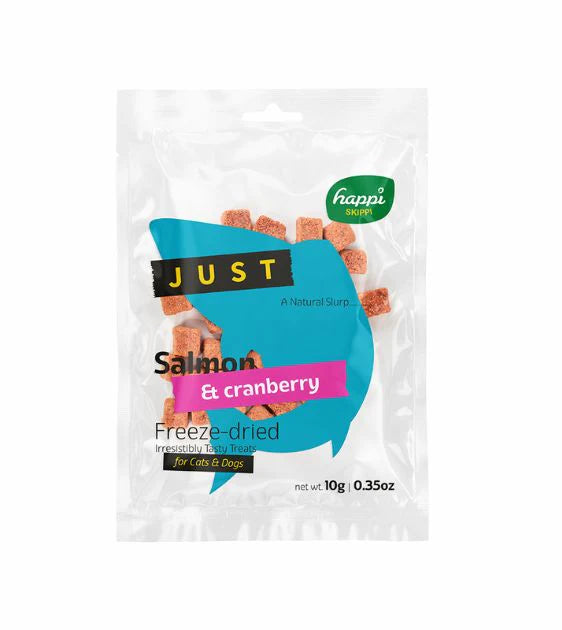 Happi Skippi JUST Freeze Dried Cat & Dog Treats (Salmon & Cranberry) 10g