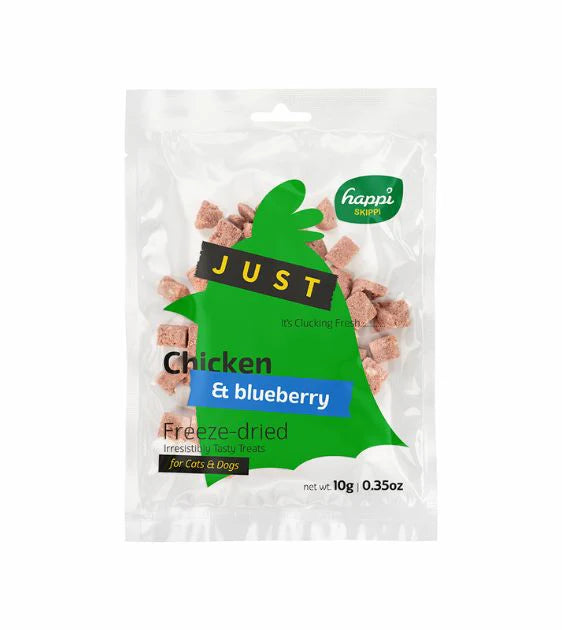 Happi Skippi JUST Freeze Dried Cat & Dog Treats (Chicken & Blueberry) 10g