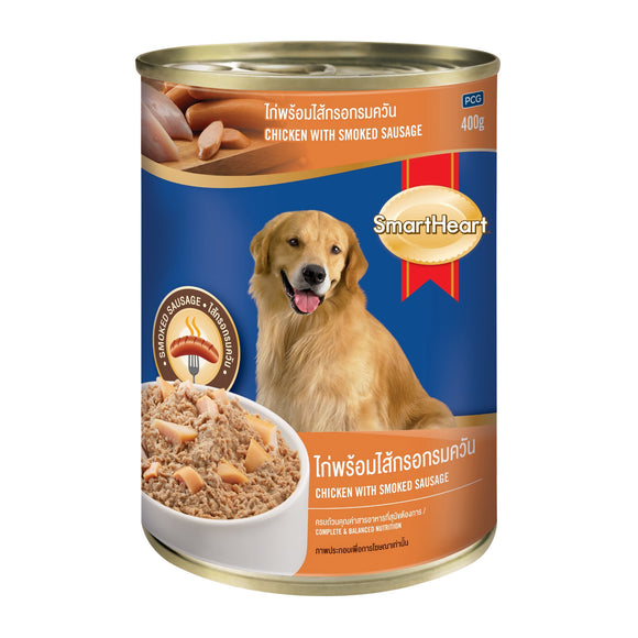 Smartheart Adult Canned Food for Dogs - Chicken & Smoked Sausage (400g)