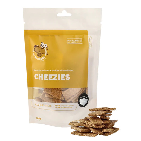 The Barkery Cheezies Biscuits Treats for Dogs (2 sizes)