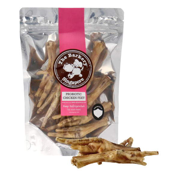 The Barkery Dehydrated Probiotic Chicken Feet Treats for Dogs (2 sizes)