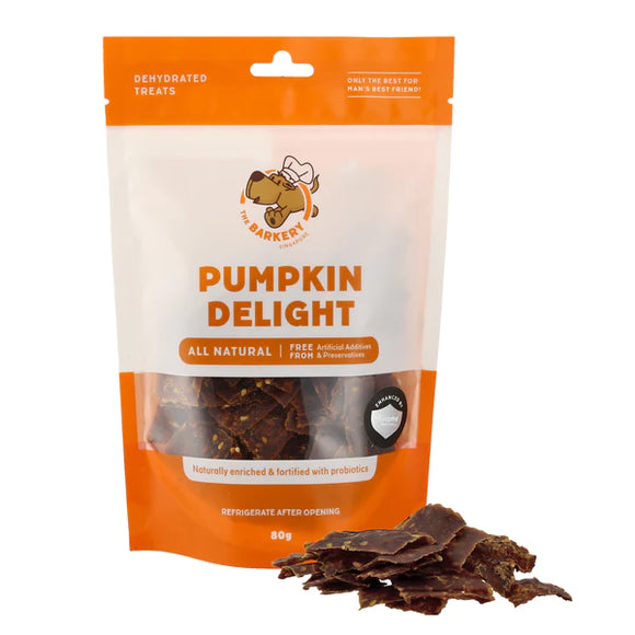 The Barkery Dehydrated Pumpkin Delight Treats for Dogs (2 sizes)