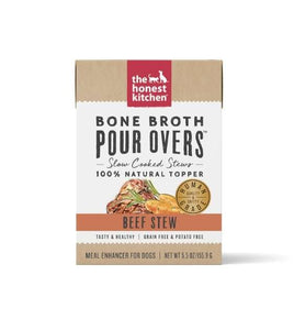 The Honest Kitchen Bone Broth Pour Overs Dog Food Toppers (Beef Stew) 5.5oz