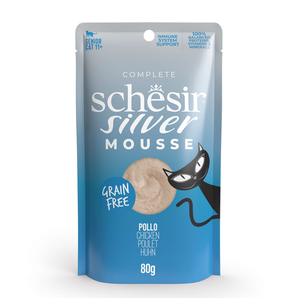 Schesir Silver Velvet Mousse Wet Food for Cats - Chicken (80g)