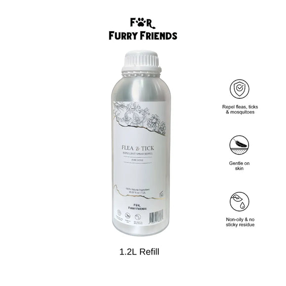 For Furry Friends Flea & Tick Repellent Spray (For Dogs Only) 1.2L Refill