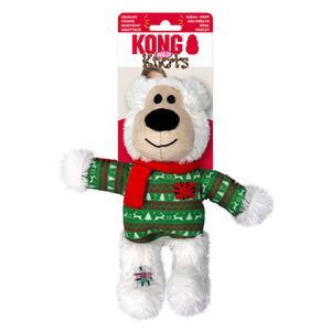 KONG Christmas Holiday Wild Knots Bear (White) 2 sizes