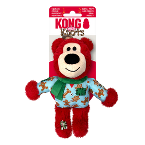 KONG Christmas Holiday Wild Knots Bear (Red) 2 sizes