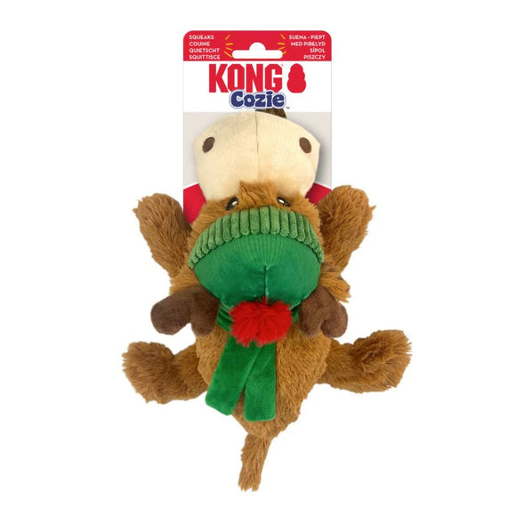 KONG Christmas Holiday Cozie Reindeer - Green Hat