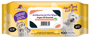 Woosh Antibacterial Pet Wipes (Argan Oil Scent) 100pcs/pack