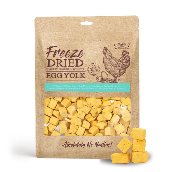 Absolute Bites Single Ingredient Freeze Dried Treats for Dogs - Egg Yolk (60g)