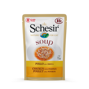Schesir Pouches in Soup (Chicken & Pumpkin) for Cats (85g)