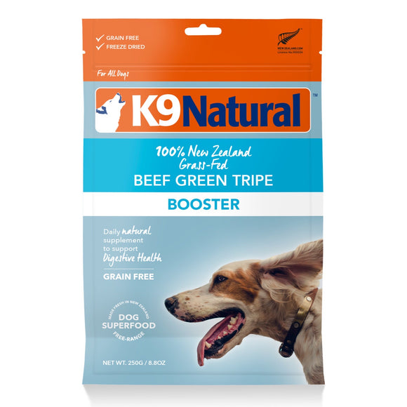 [Best Before 02/02/2025] K9 Natural Freeze-Dried Grass-Fed Beef Green Tripe Feast Toppers for Dogs (250g)