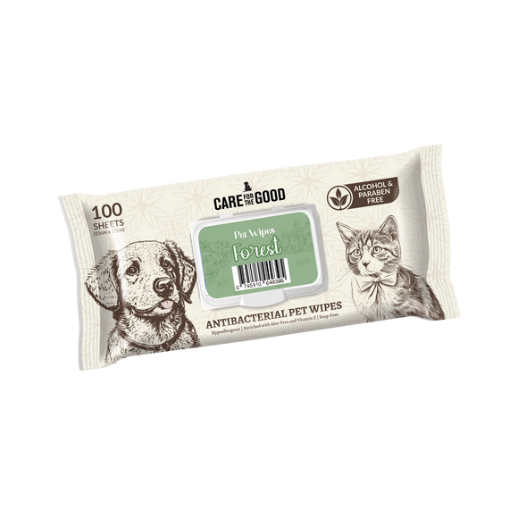 [Bundle of 3] Care For The Good Antibacterial Pet Wipes - Forest, 100 pcs