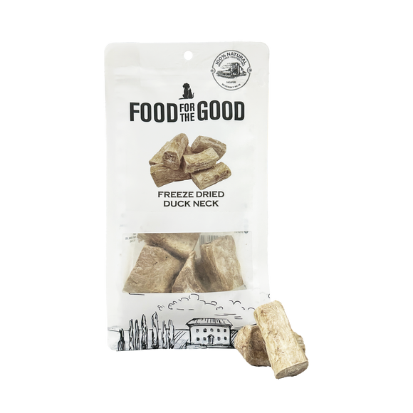 Food For The Good Freeze Dried Duck Neck Treats for Dogs & Cats (70g)