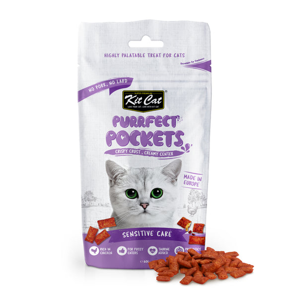 Kit Cat Purrfect Pockets Cat Treat - Sensitive Care (60g)