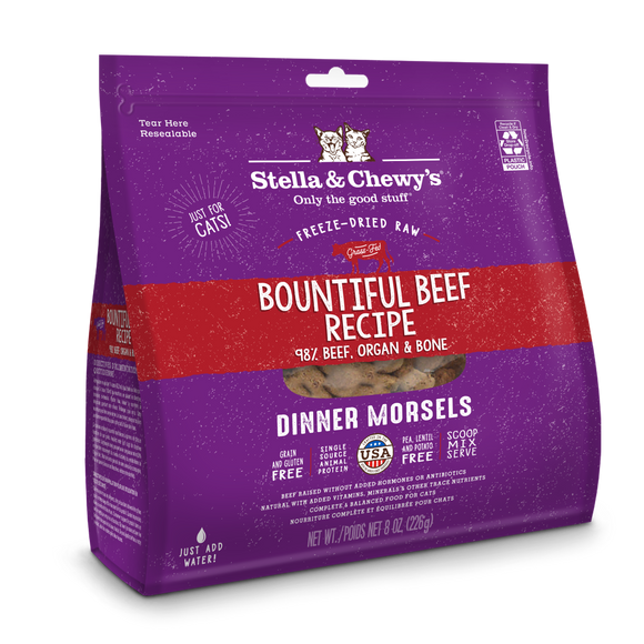 Stella & Chewy’s Bountiful Beef Dinner Morsels Freeze-Dried for Cats (2 sizes)
