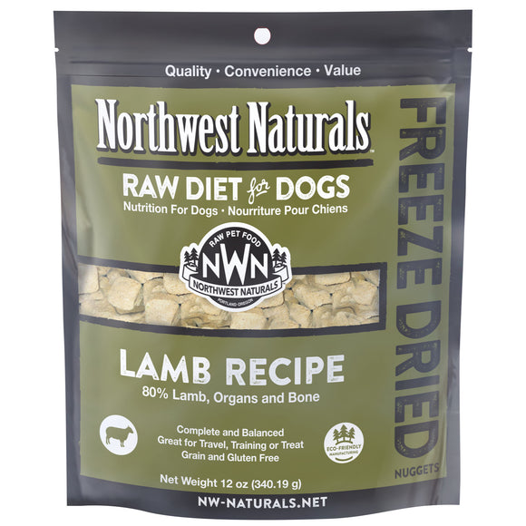 Northwest Naturals Lamb Freeze Dried Raw Diet Dog Food (2 sizes)