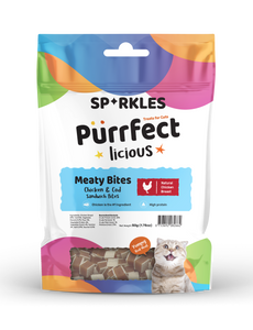 Sparkles Chicken and Cod Sandwich Bites Cat Treats (50g)