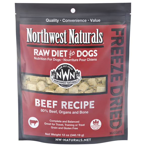 Northwest Naturals Beef Freeze Dried Raw Diet Dog Food (2 sizes)