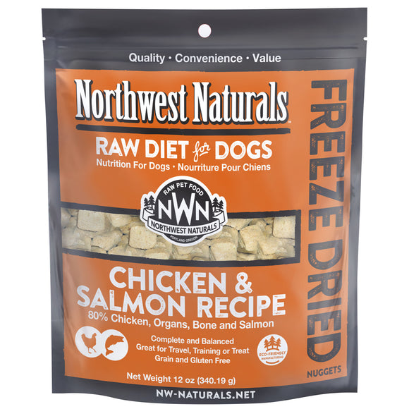 Northwest Naturals Chicken & Salmon Freeze Dried Raw Diet Dog Food (2 sizes)