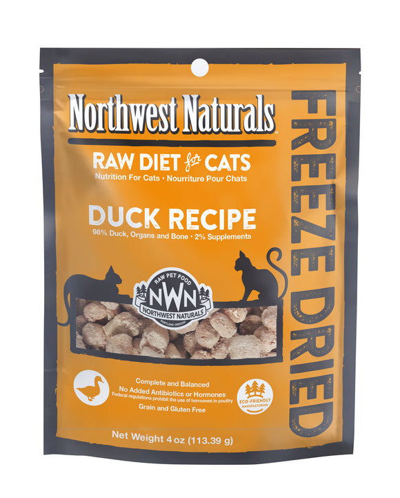 Northwest Naturals Duck Freeze Dried Raw Nibbles For Cats (11oz)