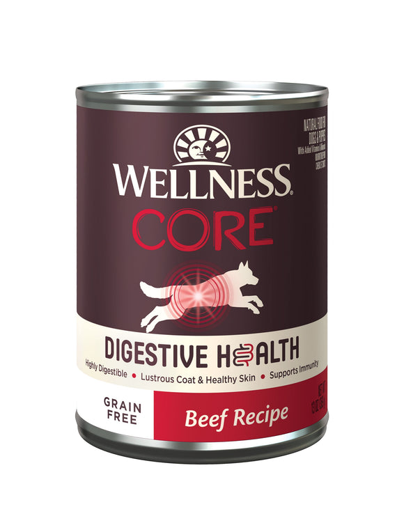Wellness CORE Digestive Health Beef Grain Free Wet Canned Food for Dogs (13oz)