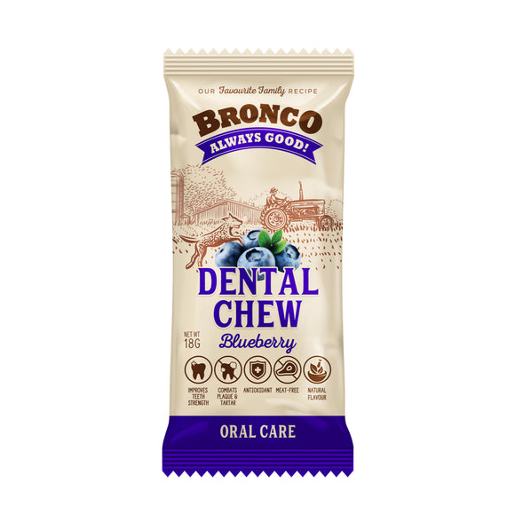 Bronco Dental Chew Blueberry for Dogs (18g)