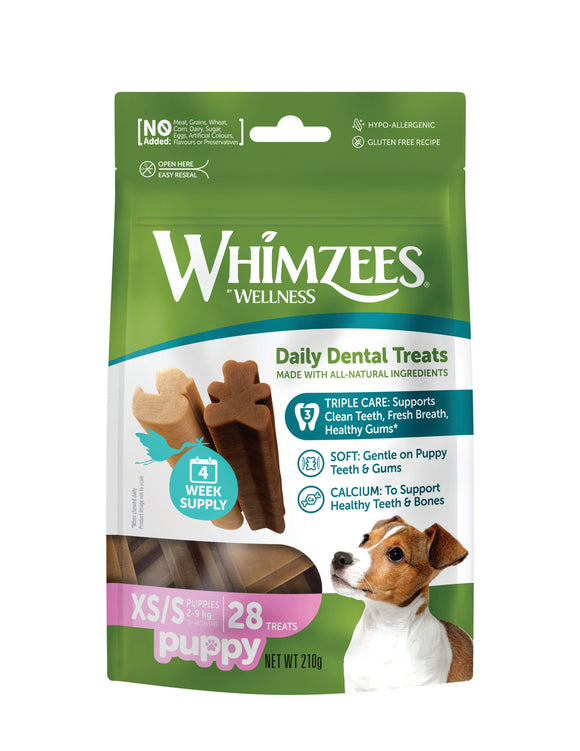 Whimzees Puppy All Natural Daily Dental Treats for Dogs (2 sizes)