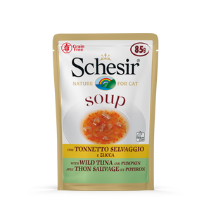 Schesir Pouches in Soup (Wild Tuna & Pumpkin) for Cats (85g)