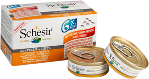 Schesir Multipack Chicken & Pumpkin Canned food for Cats (6x50g)