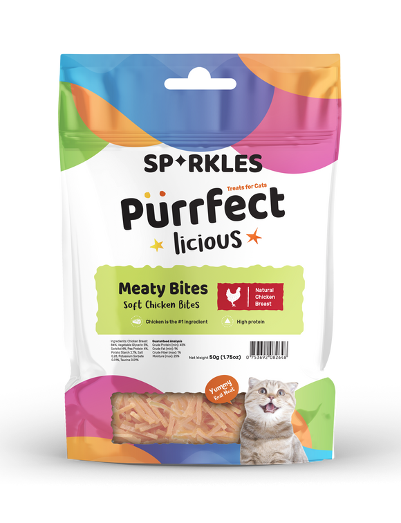 Sparkles Soft Chicken Bites Cat Treats (50g)
