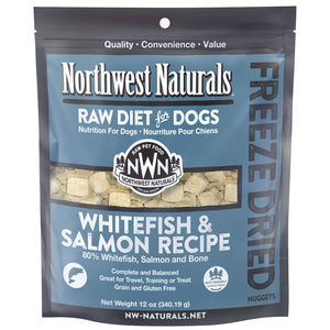 Northwest Naturals Whitefish & Salmon Freeze Dried Raw Diet Dog Food (2 sizes)
