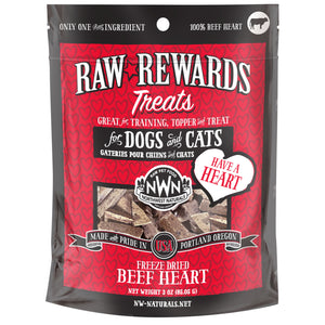 Northwest Naturals Dogs & Cats Raw Rewards Beef Heart Treats (2 sizes)