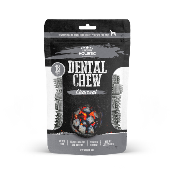 [Best Before 10/04/24] Absolute Holistic Petite Size Dental Chew Value Pack (Charcoal) 160g