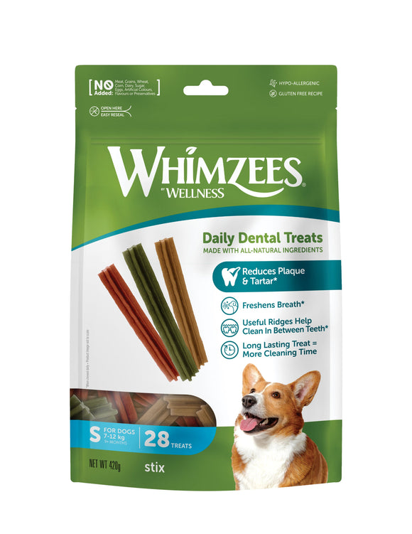 Whimzees Value Bag Stix Dental Treats for Dogs (Small/24pcs)