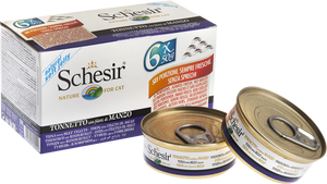 Schesir Multipack Tuna & Beef Canned food for Cats (6x50g)