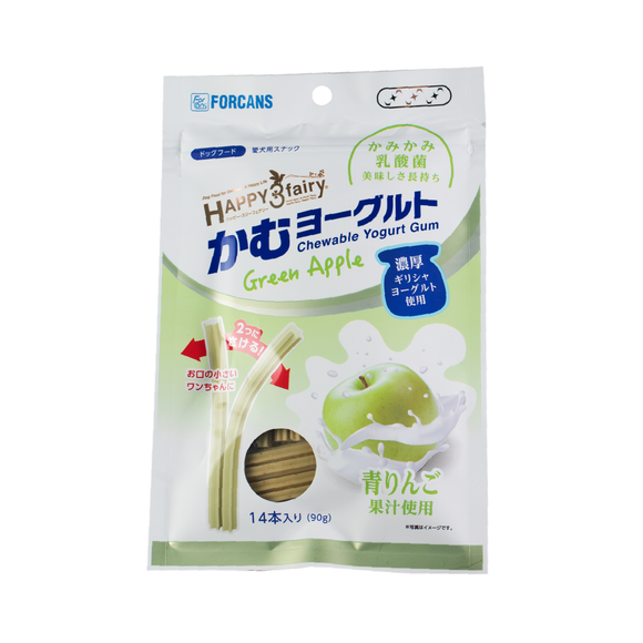 [Best Before 31/05/24] Forcans Happy 3 Fairy Chewable Yogurt Gum - Green Apple 90g