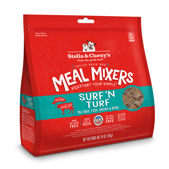Stella & Chewy’s Surf N Turf Meal Mixers for Dogs (2 sizes)