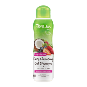 TropiClean Berry & Coconut Deep Cleansing Cat Shampoo [Volume: 12 fl.oz. (355ml)]