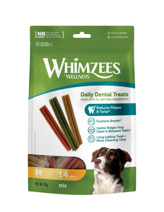 Whimzees Value Bag Stix Dental Treats for Dogs (Medium/12pcs)