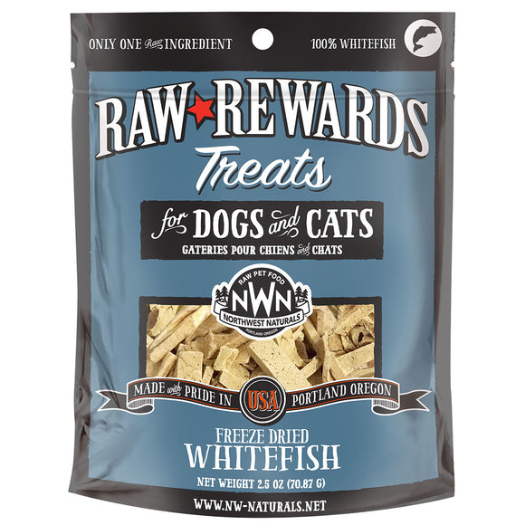 Northwest Naturals Raw Rewards Whitefish Freeze-Dried Dog & Cat Treats (2.5oz)