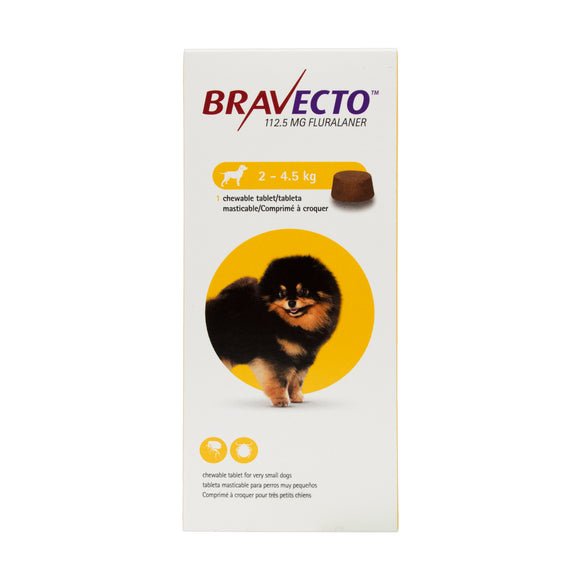 Bravecto Tablet Very Small Size Dog (112.5mg) 2kg to 4.5kg