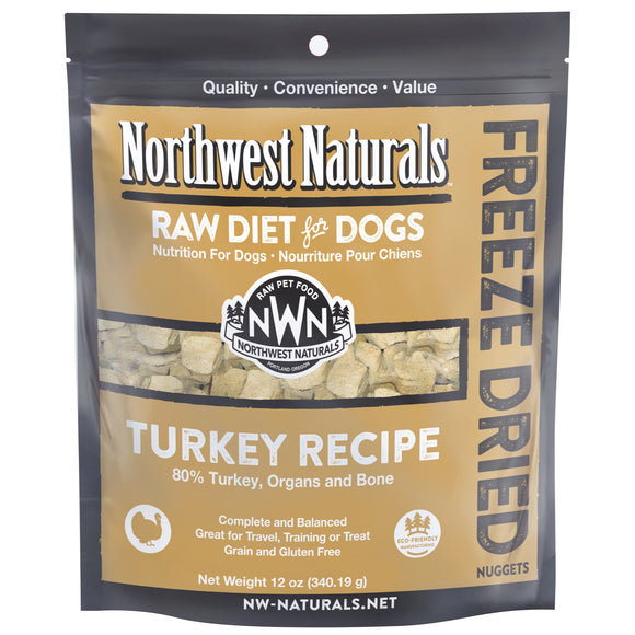 Northwest Naturals Turkey Freeze Dried Raw Diet Dog Food (2 sizes)