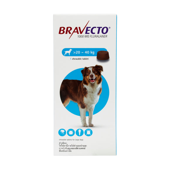 Bravecto Tablet On Large Dog (1000mg) 20kg to 40kg
