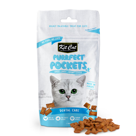 Kit Cat Purrfect Pockets Cat Treat - Dental Care (60g)