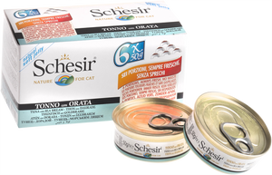 Schesir Multipack Tuna & Sea Bream Canned food for Cats (6x50g)