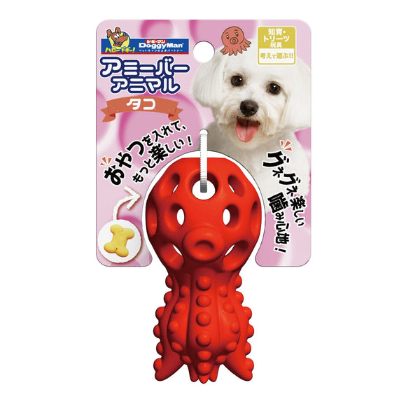 DoggyMan Treat Dispenser Rubber Toy - Octopus