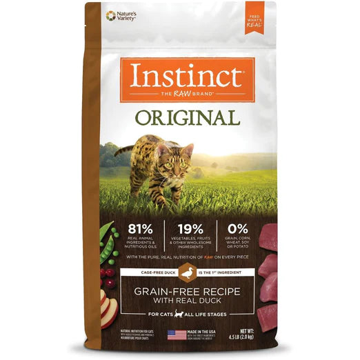 Instinct Original Grain Free Real Duck Grain-Free Dry Cat Food (10lb)