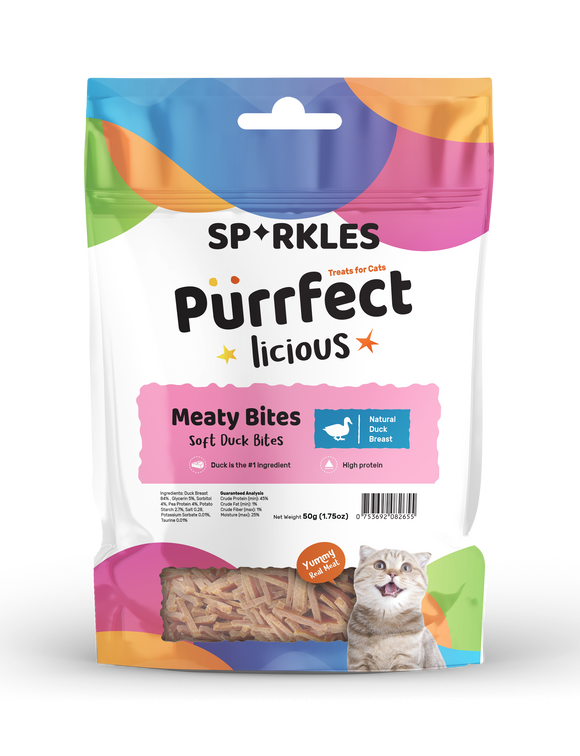 Sparkles Soft Duck Bites Cat Treats (50g)