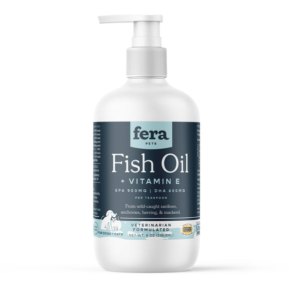 Fera Pet Organics Fish Oil Supplements for Dogs & Cats (8oz)